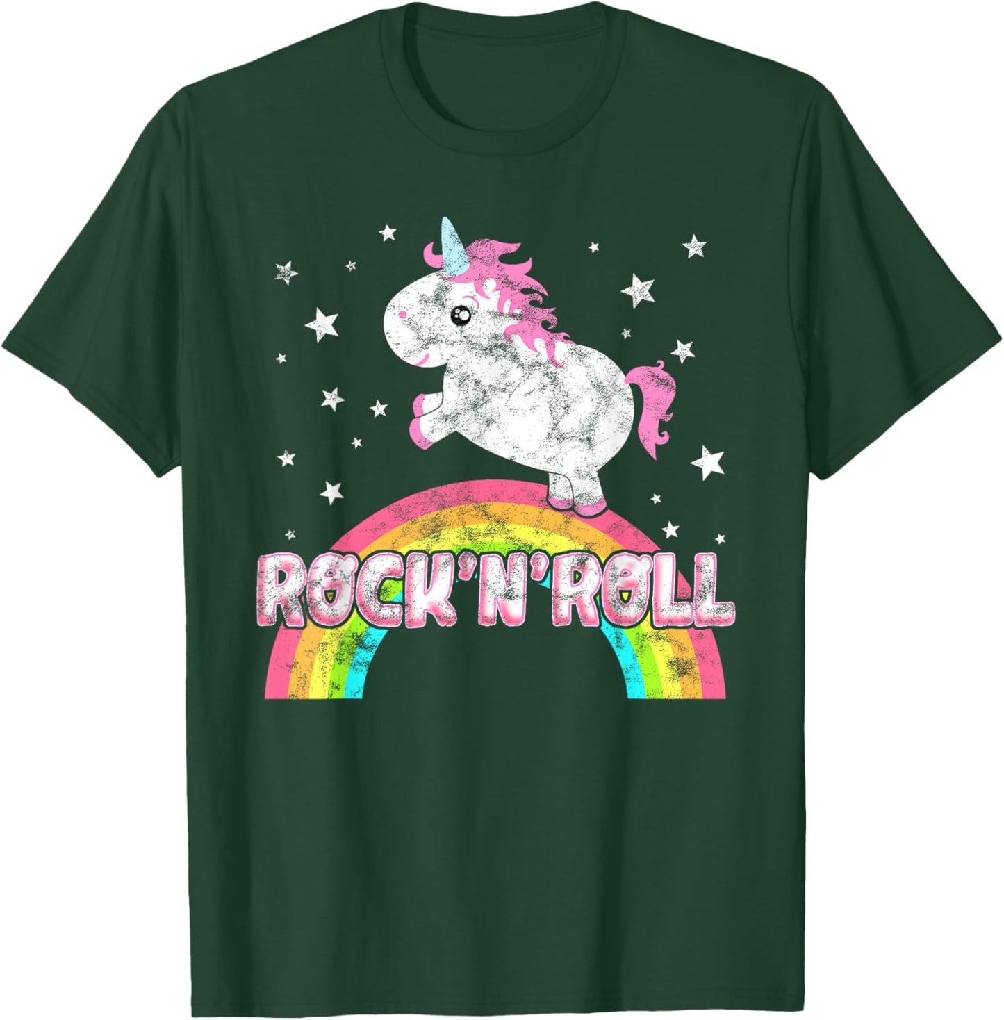 Funny Ironic Cool Unicorn Rock'n'Roll Music Festival T-Shirt - T-Shirt | Forest