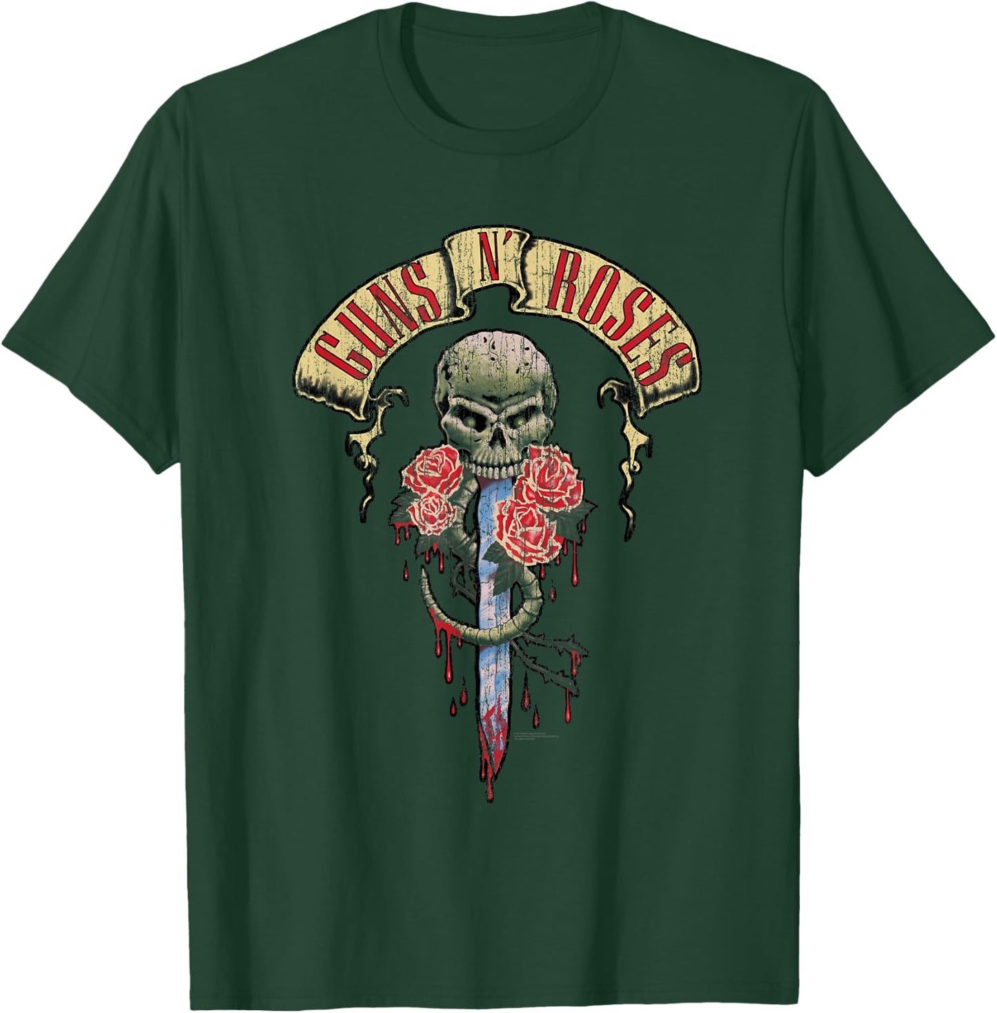 Guns N' Roses Dagger Skull T-Shirt - T-Shirt | Forest
