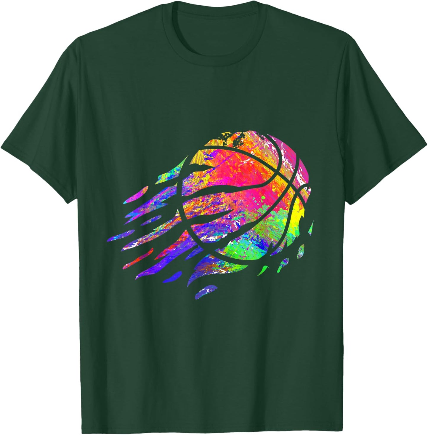Basketball Sport Splash Basketball Player Ball Sports T-Shirt - T-Shirt | Forest