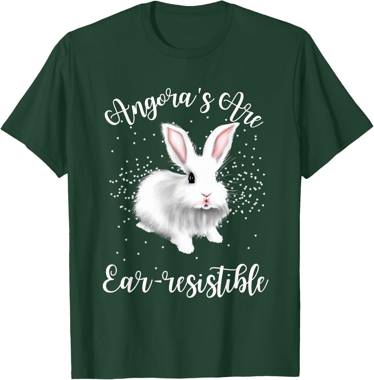 Angora Bunny Rabbit Funny Rabbit Ear-resistible T-Shirt - T-Shirt | Forest