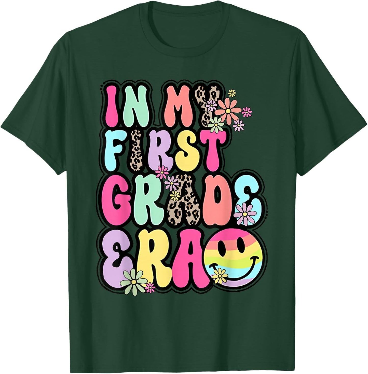 In My First Grade Era Leopard 1st Grade Back To School T-Shirt - T-Shirt | Forest