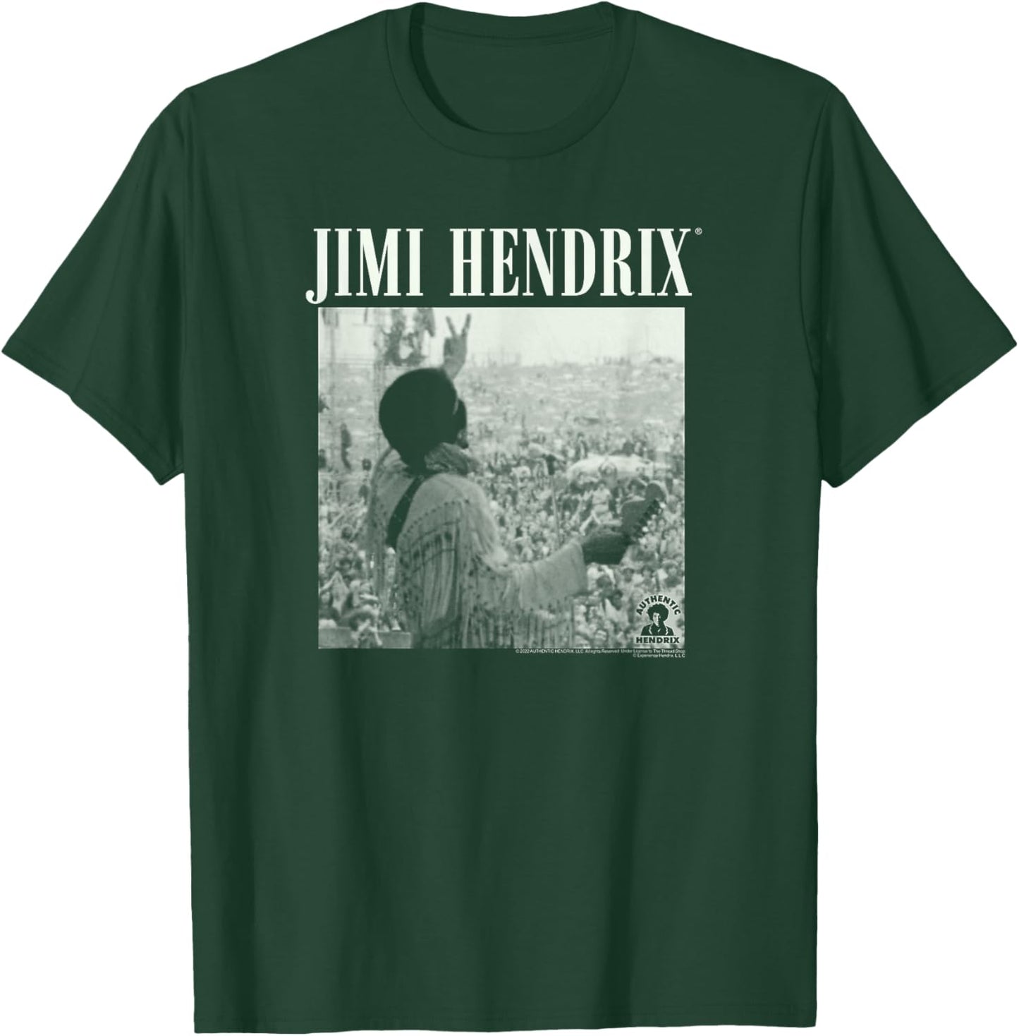 Jimi Hendrix Live at Woodstock , black T-Shirt - T-Shirt | Forest
