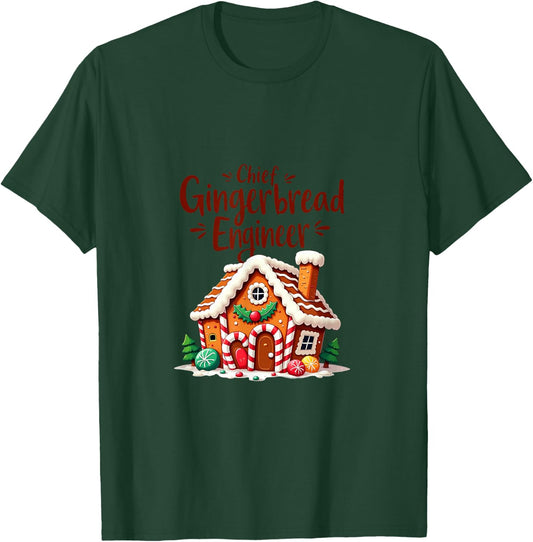 Chief Gingerbread Engineer | Funny Christmas Design T-Shirt - T-Shirt | Forest