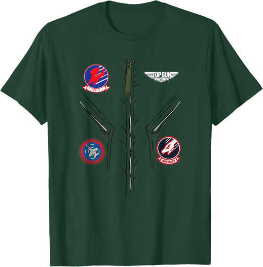 Top Gun: Maverick Flight Suit Costume , Green, s T-Shirt - T-Shirt | Forest