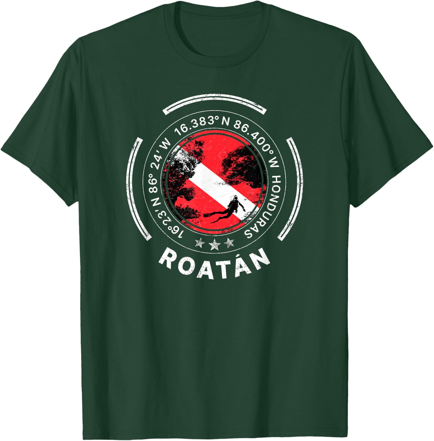 Honduras Roatan Diving T-Shirt - T-Shirt | Forest
