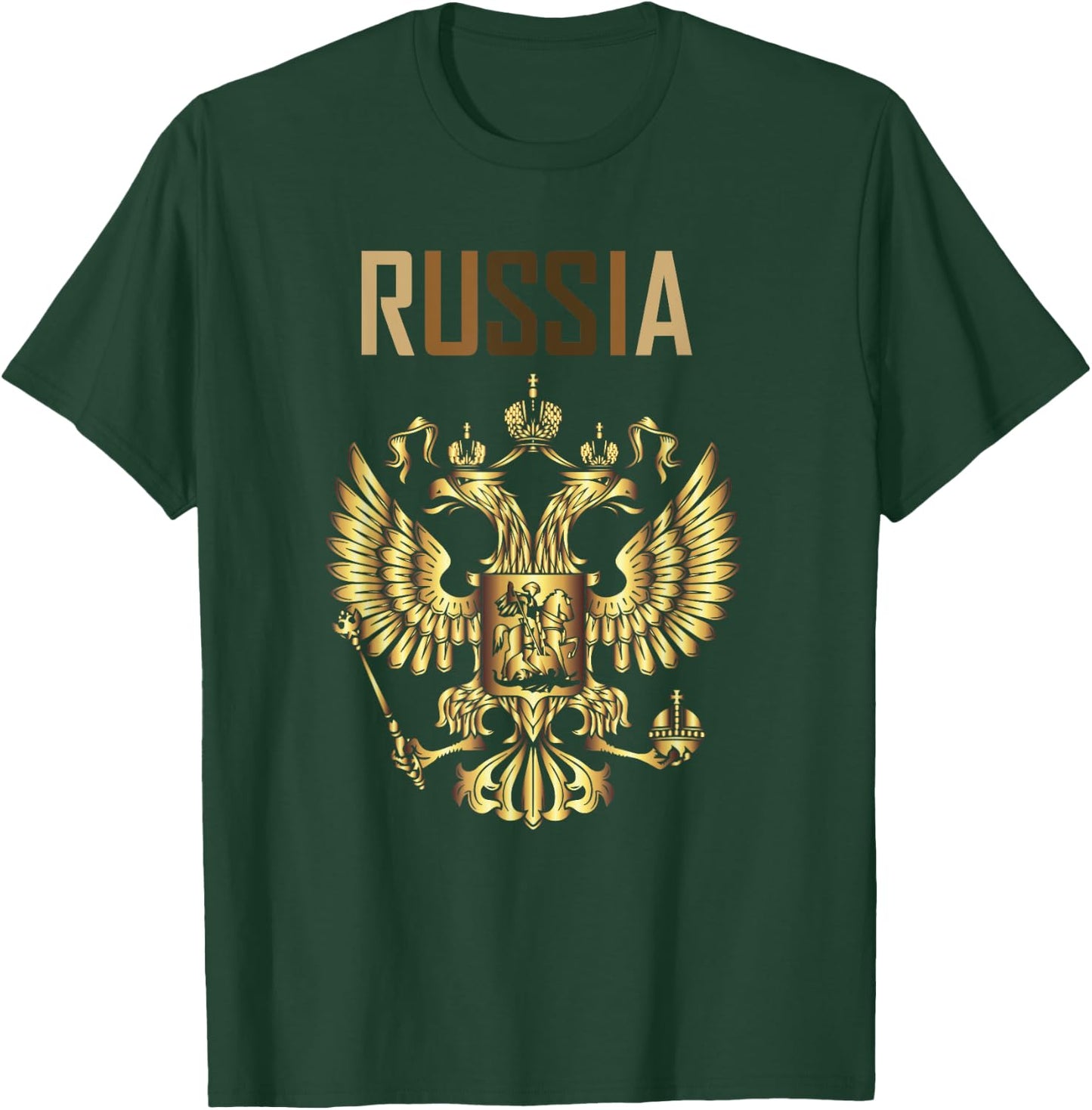 Russia Emblem | Russian Eagle | Russian Flag T-Shirt - T-Shirt | Forest