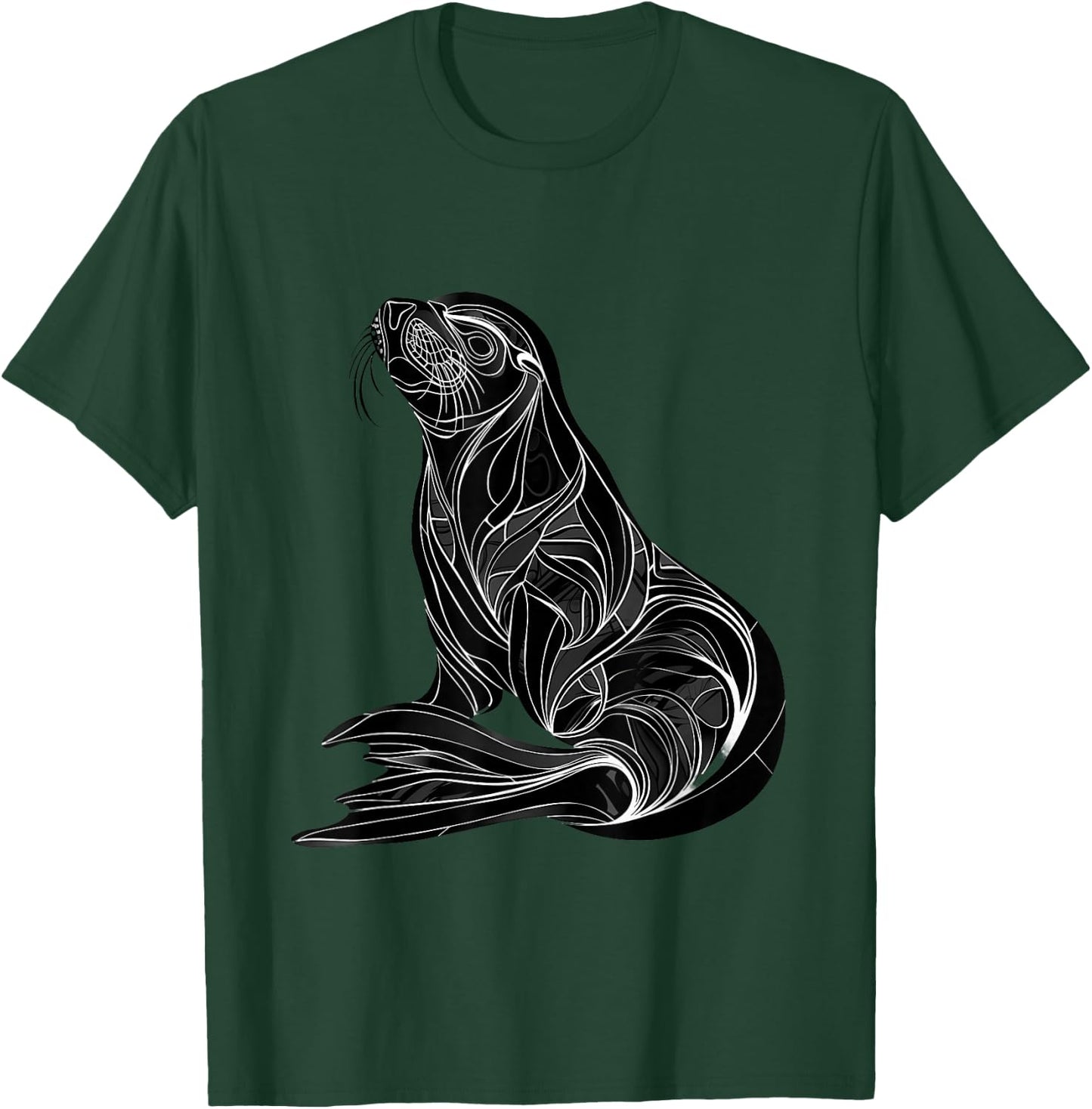 Seal Ocean Sea Seal Marine Mammal Sea Ocean Animal Artwork T-Shirt - T-Shirt | Forest