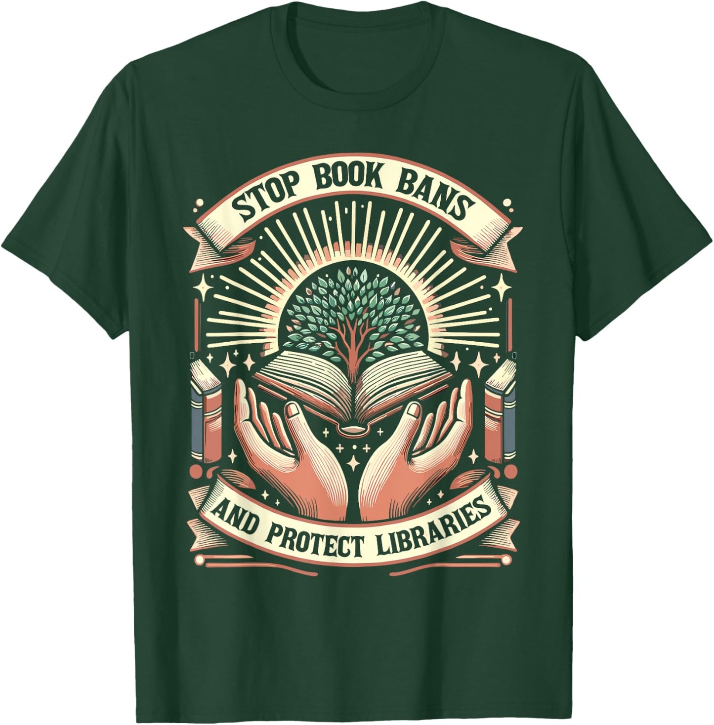 Banned Books Librarian Reading T-Shirt - T-Shirt | Forest