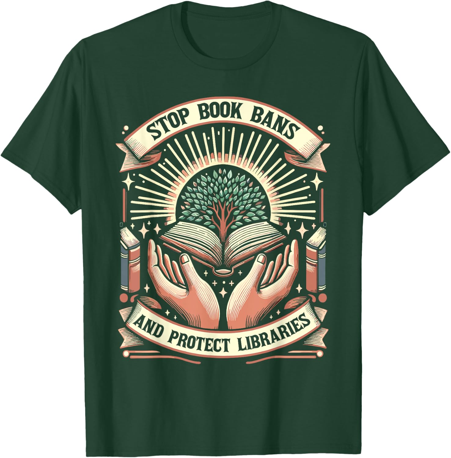 Banned Books Librarian Reading T-Shirt - T-Shirt | Forest