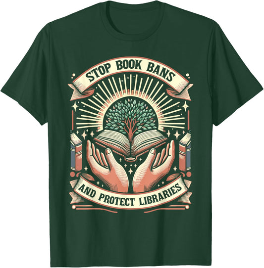 Banned Books Librarian Reading T-Shirt - T-Shirt | Forest