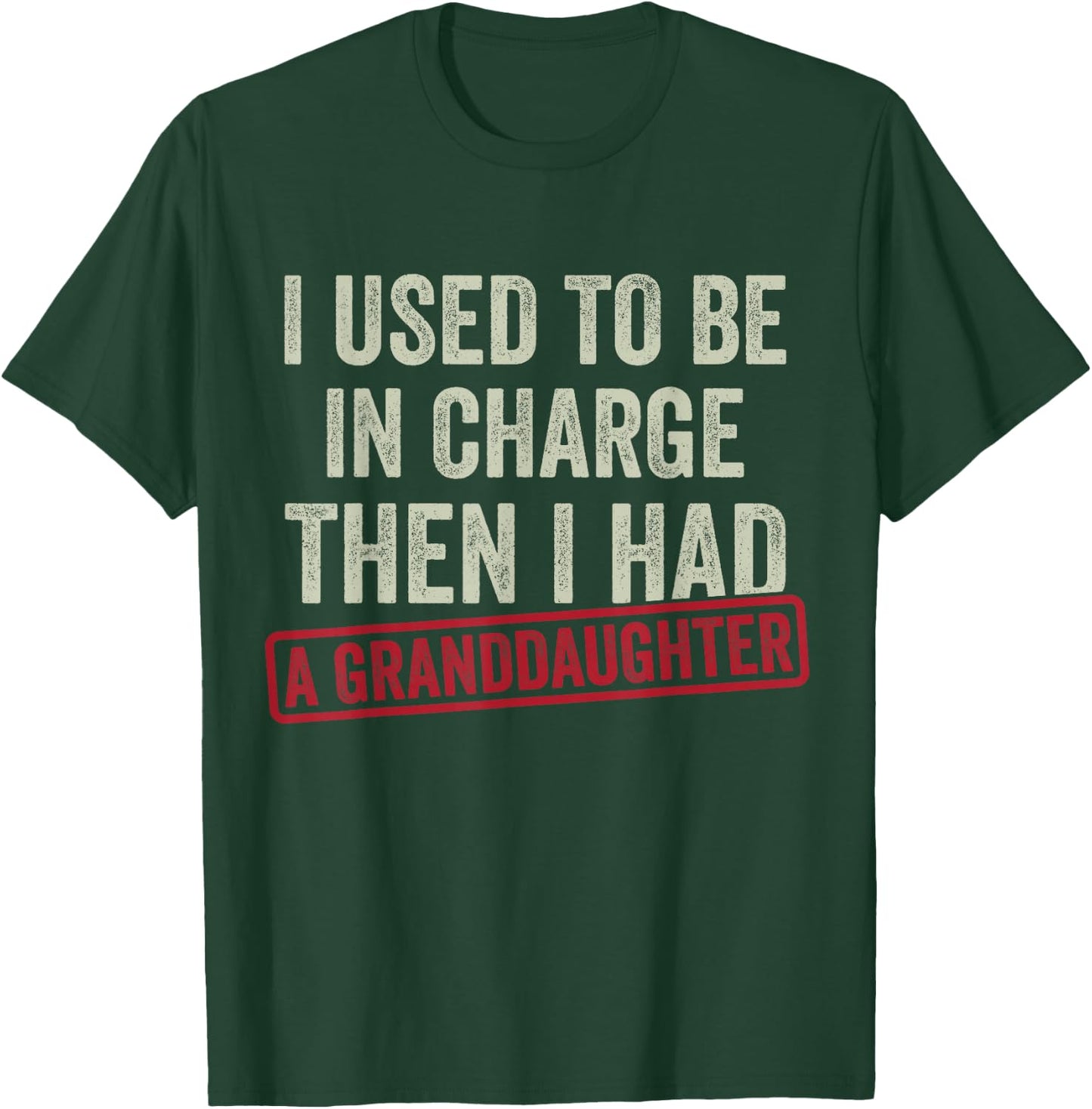 I Used to Be in Charge Then I Had A Granddaughter Shirt Papa T-Shirt - T-Shirt | Forest