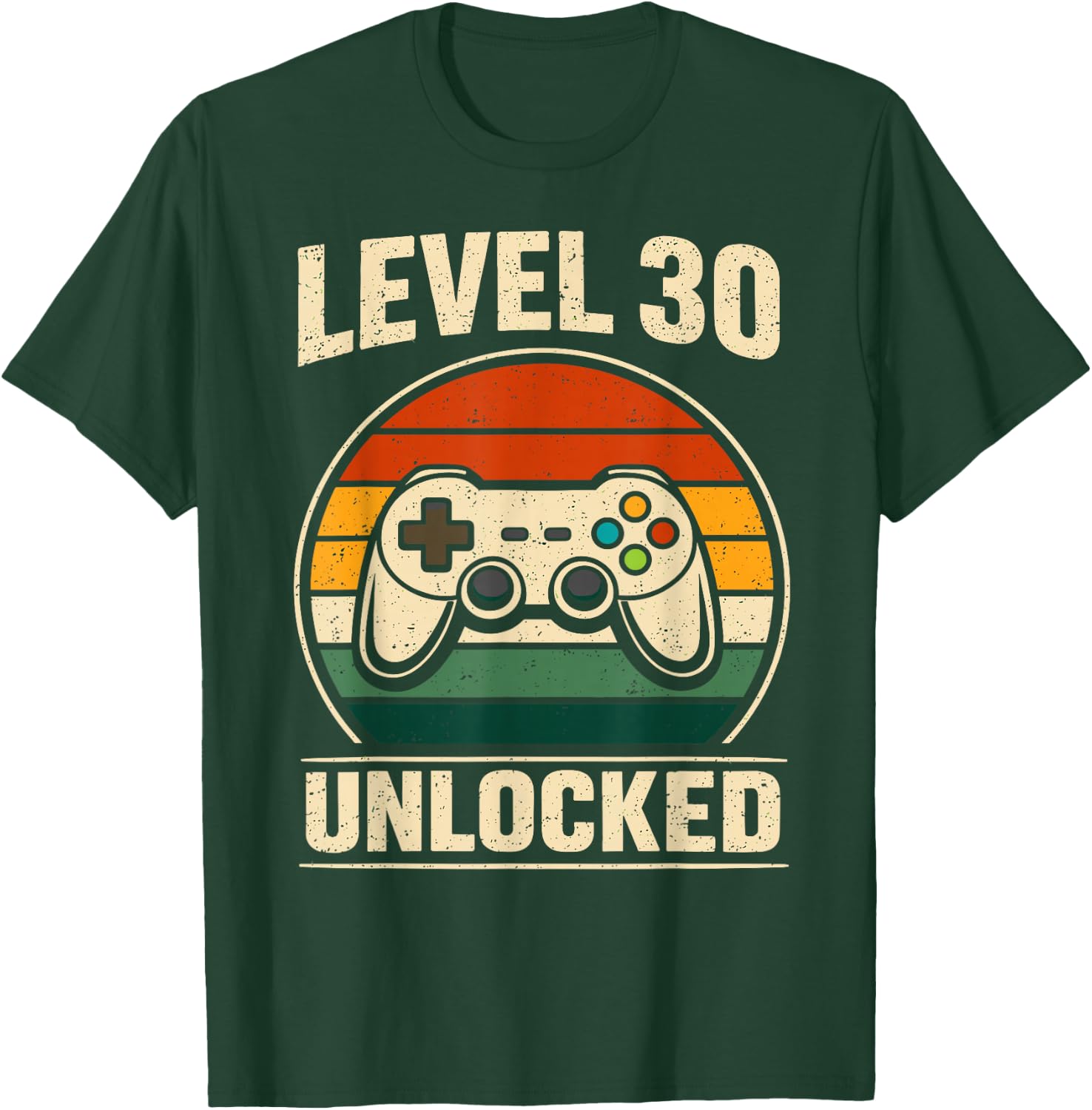 30th Birthday Level 30 Unlocked Gamer Gaming 30 Birthday T-Shirt - T-Shirt | Forest