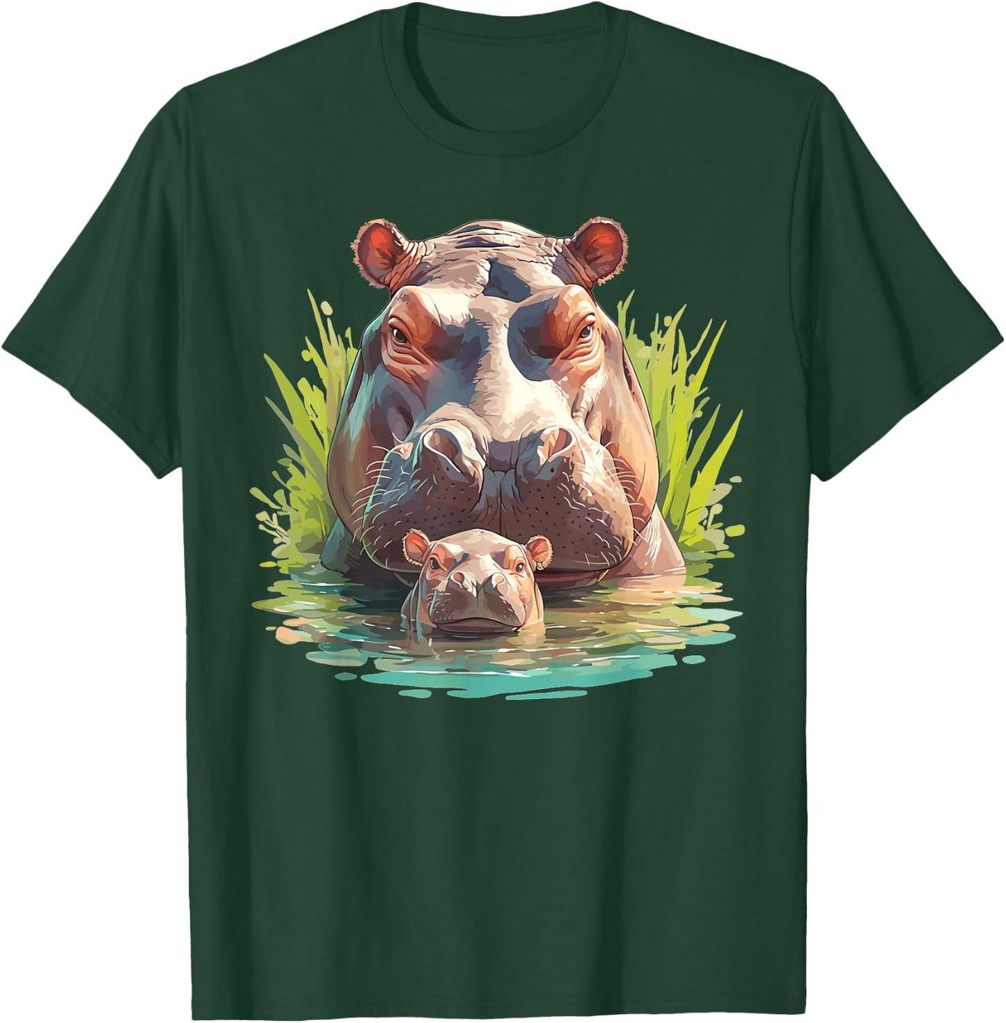 Hippos Hippo T-Shirt - T-Shirt | Forest