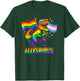 Allysaurus LGBT Rainbow Flag Ally Dinosaur LGBT Pride T-Shirt - T-Shirt | Forest