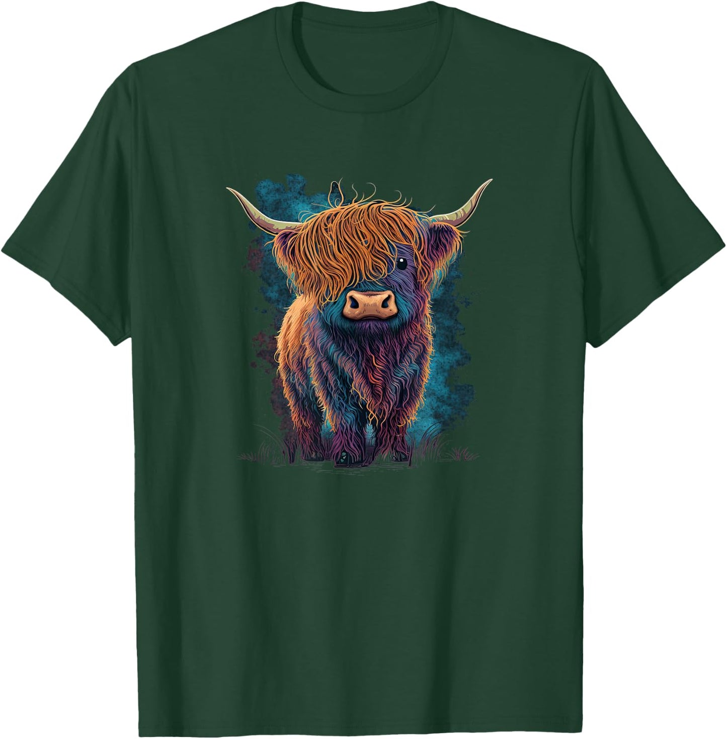 Cute Highland cattle Cow Funny Highland Cow T-Shirt - T-Shirt | Forest