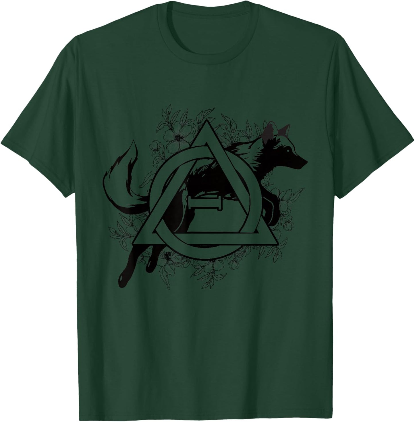 Therian Theta Delta Wolf Fox Dog Fur Otherkin , gray T-Shirt - T-Shirt | Forest