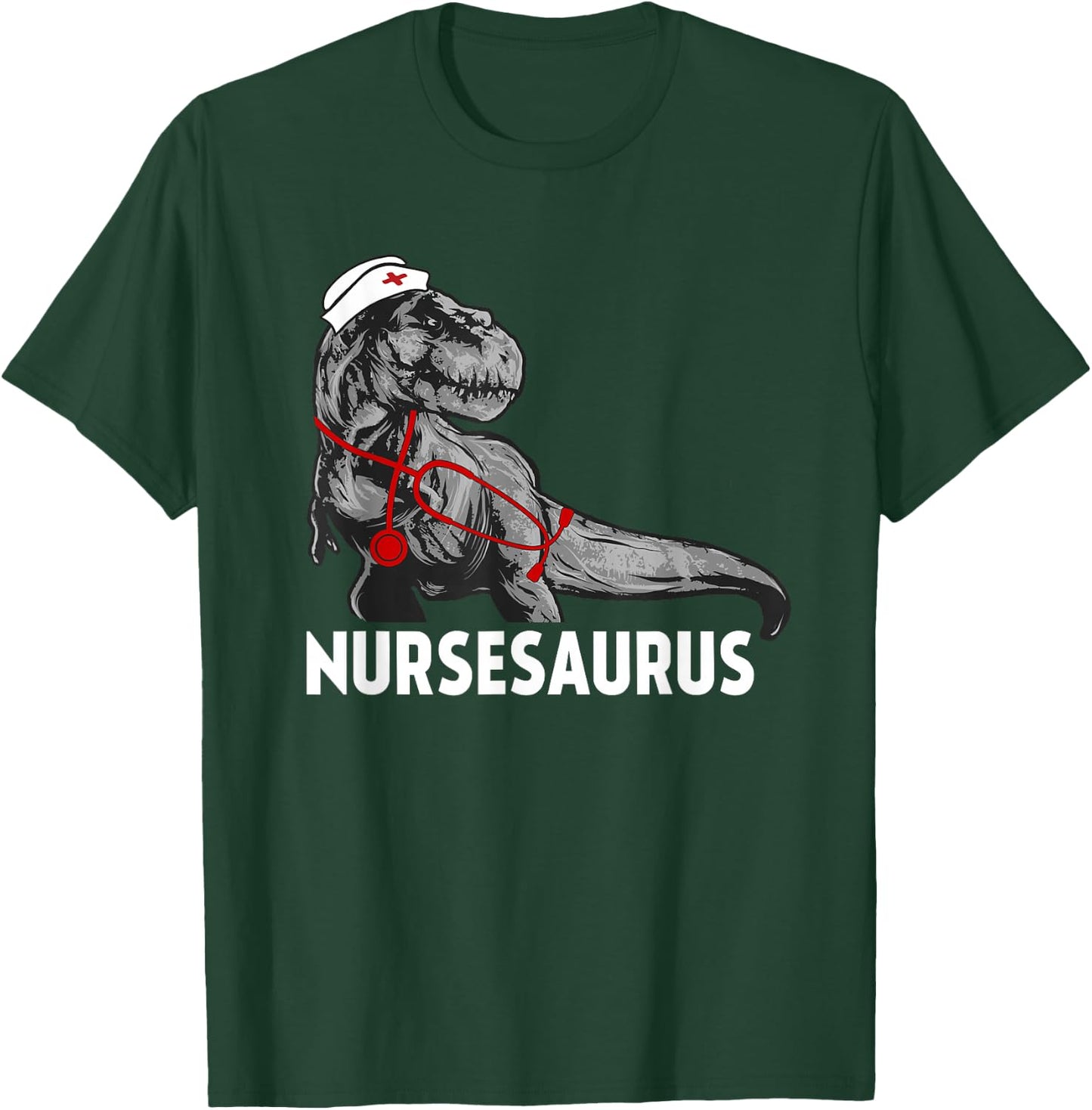 Nurse Saurus Funny T-Shirt - T-Shirt | Forest