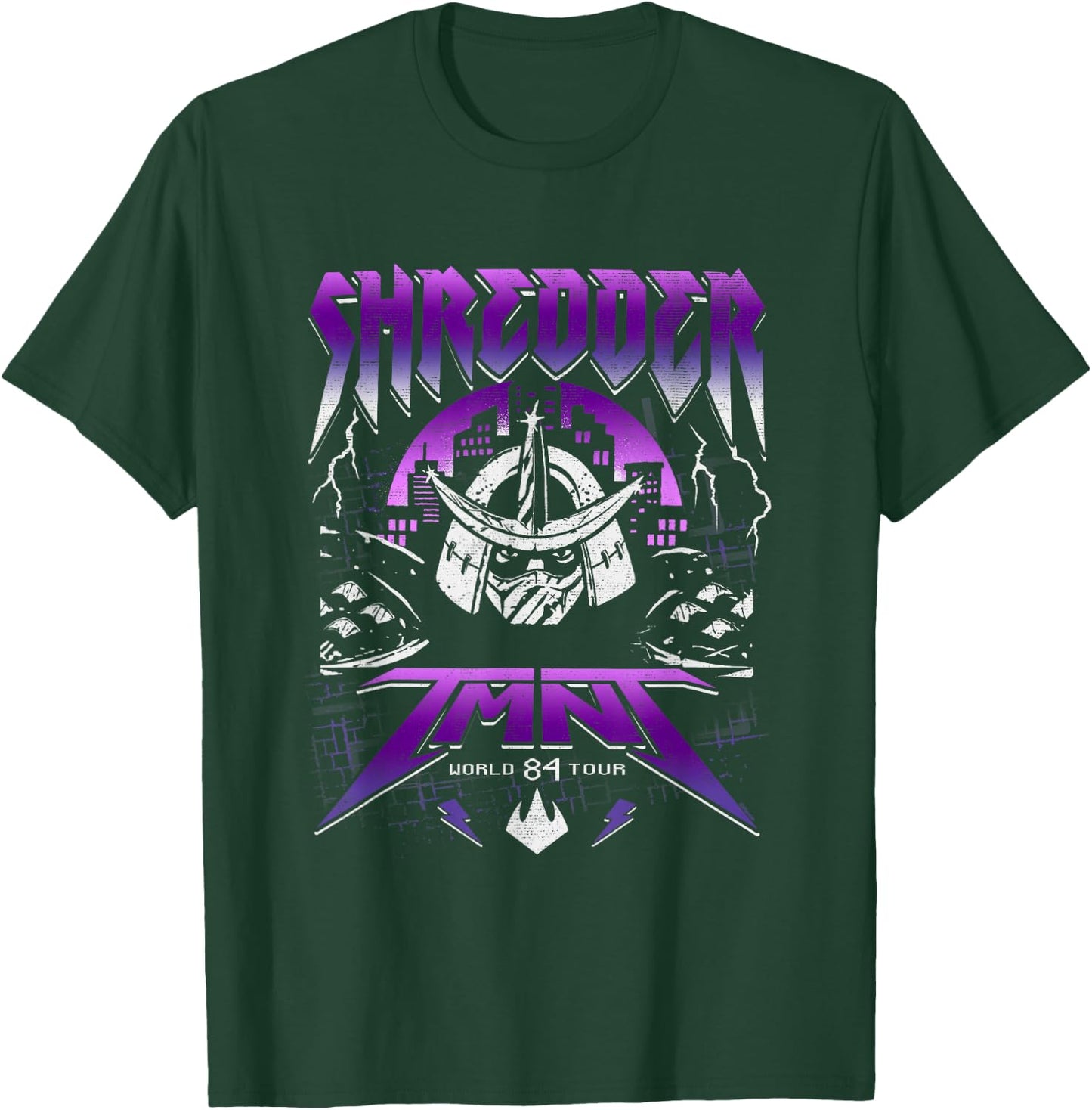 Teenage Mutant Ninja Turtles Shredder TMNT World Tour Retro T-Shirt - T-Shirt | Forest