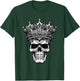 King Skull Head Crown Portrait T-Shirt - T-Shirt | Forest