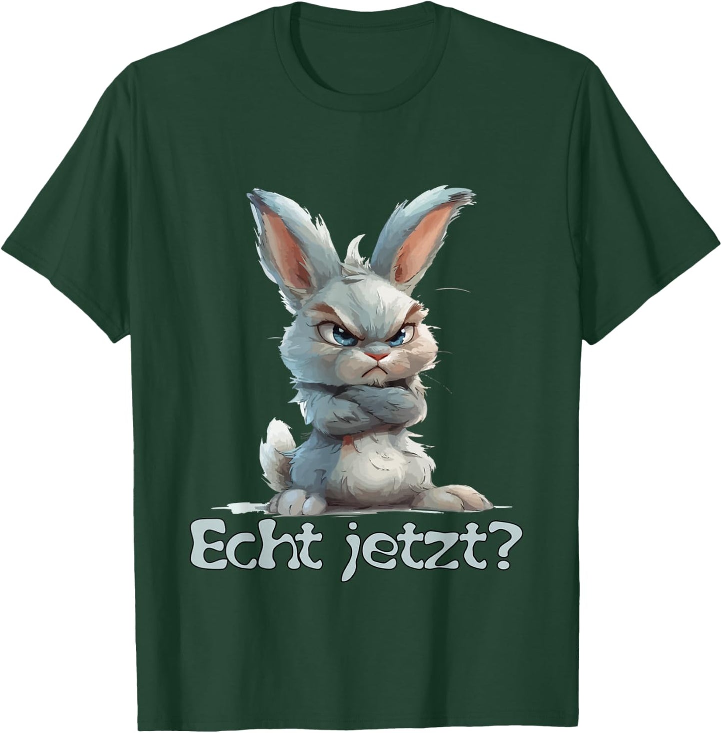 Funny Statement Rabbit I No Hare Real Now? , black T-Shirt - T-Shirt | Forest