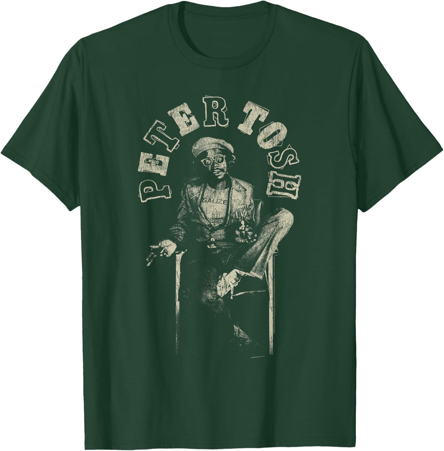 Peter Tosh Sitting in Chair Photo by Kim Gottleib Walker T-Shirt - T-Shirt | Forest