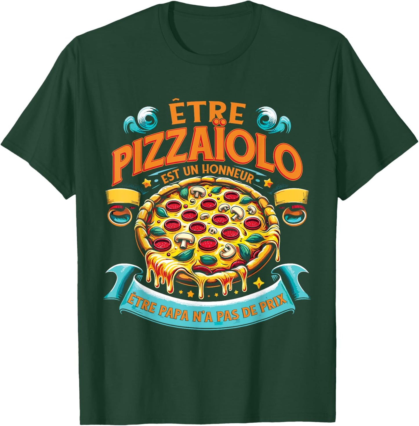 Pastry Chef Pizza Maker Funny , Black, S T-Shirt - T-Shirt | Forest