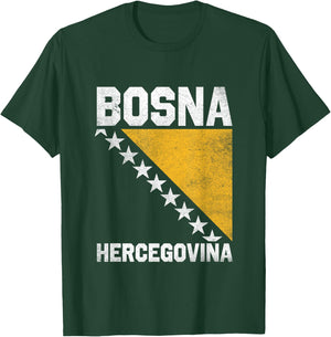 Bosnian Flag Balkan Bosnia and Herzegovina Bosna T-Shirt - T-Shirt | Forest