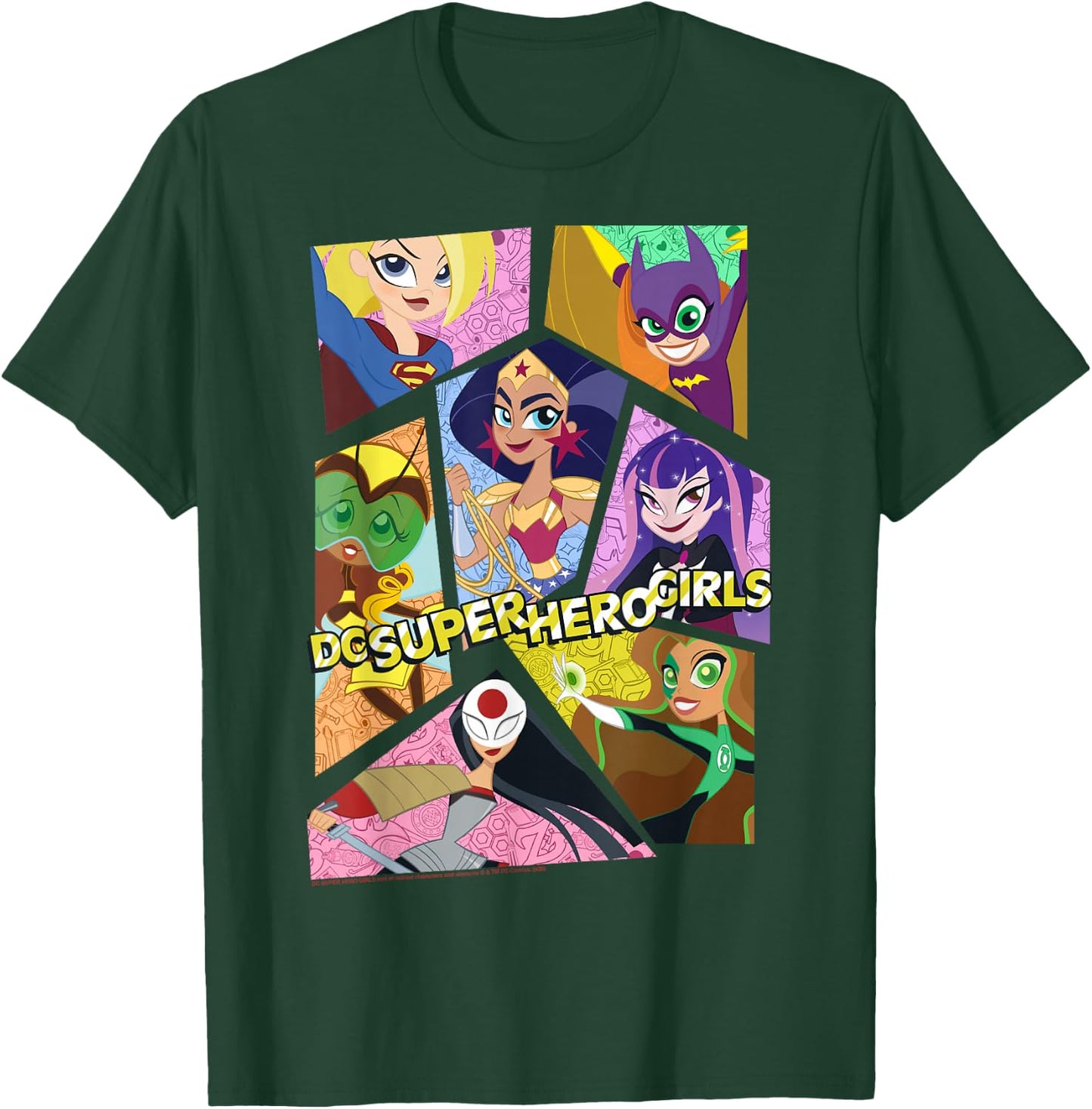 DC Comics Super Hero Girls Group Collage T-Shirt - T-Shirt | Forest
