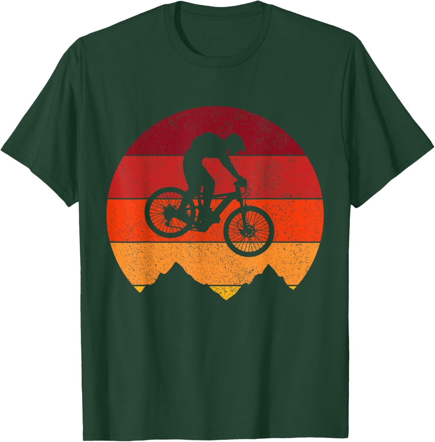 Mountain Bike Vintage Retro MTB Downhill Biking Biker T-Shirt - T-Shirt | Forest