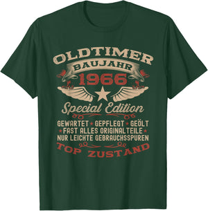 58th Birthday Gift Vintage 1966 Vintage Funny , black T-Shirt - T-Shirt | Forest