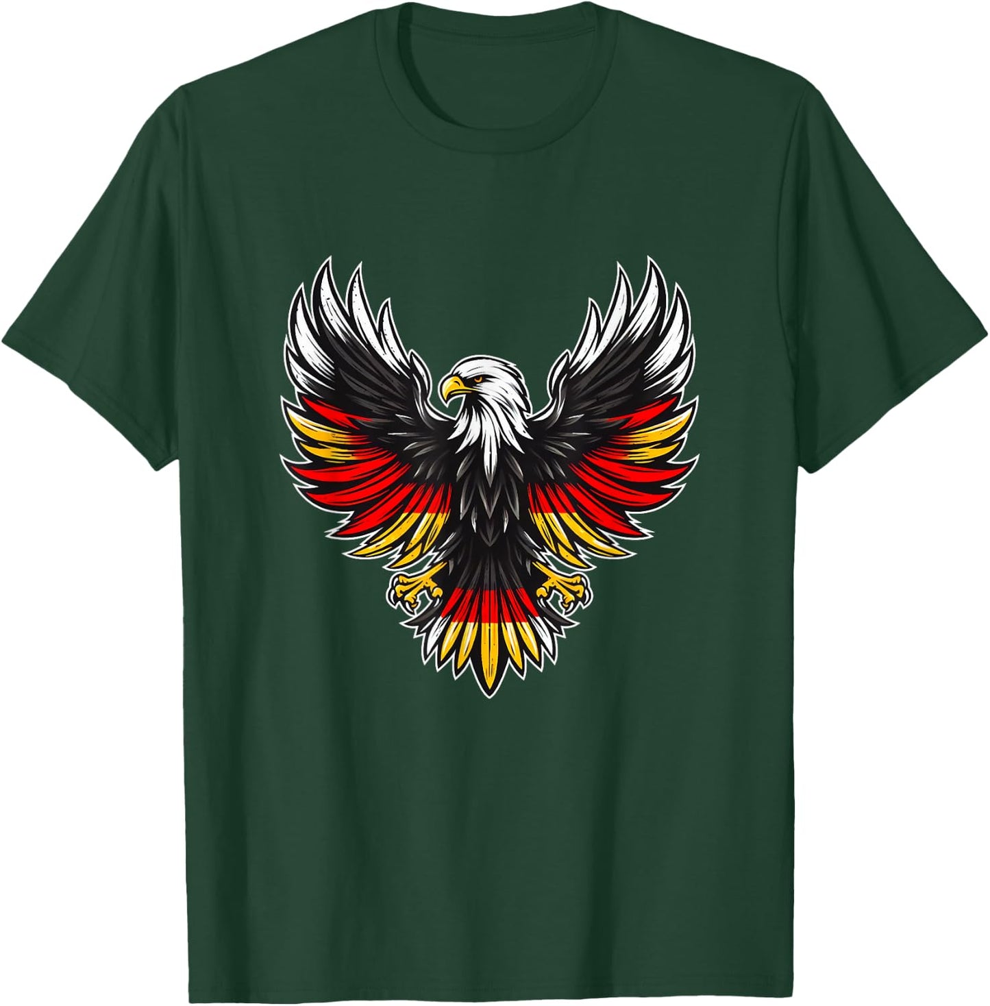 German Flag Eagle , Black, S T-Shirt - T-Shirt | Forest