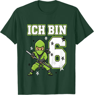 Ich Bin 6 Ninja Geburtstag 6 Jahre Junge Karate T-Shirt - T-Shirt | Forest