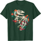 Rex Skeleton Floral Dino Bones Paleontology Dinosaur T-Shirt - T-Shirt | Forest
