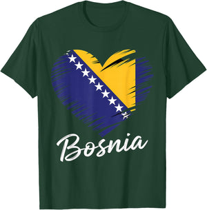 Bosnien und Herzegowina Flagge Bosnische Wurzeln T-Shirt - T-Shirt | Forest