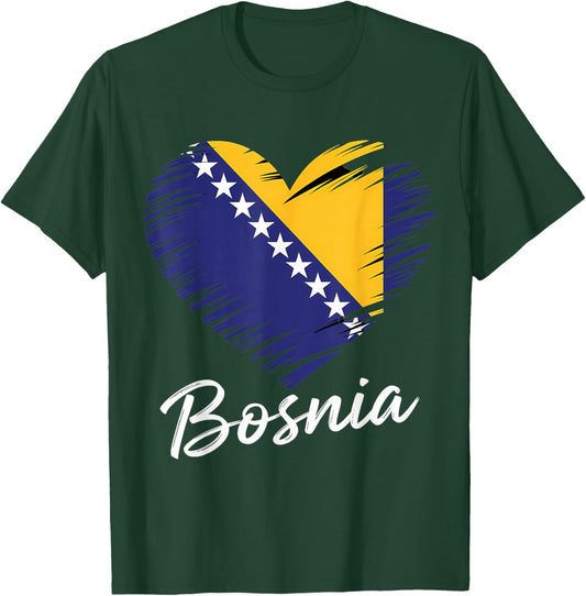 Bosnien und Herzegowina Flagge Bosnische Wurzeln T-Shirt - T-Shirt | Forest