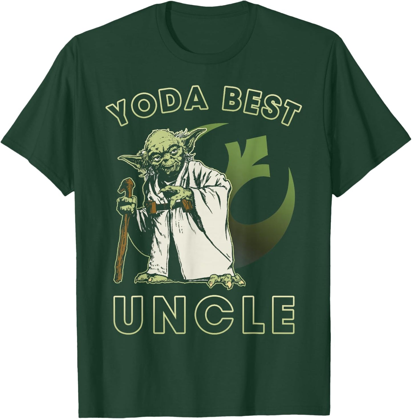 Star Wars Yoda Best Uncle Rebel Logo T-Shirt - T-Shirt | Forest