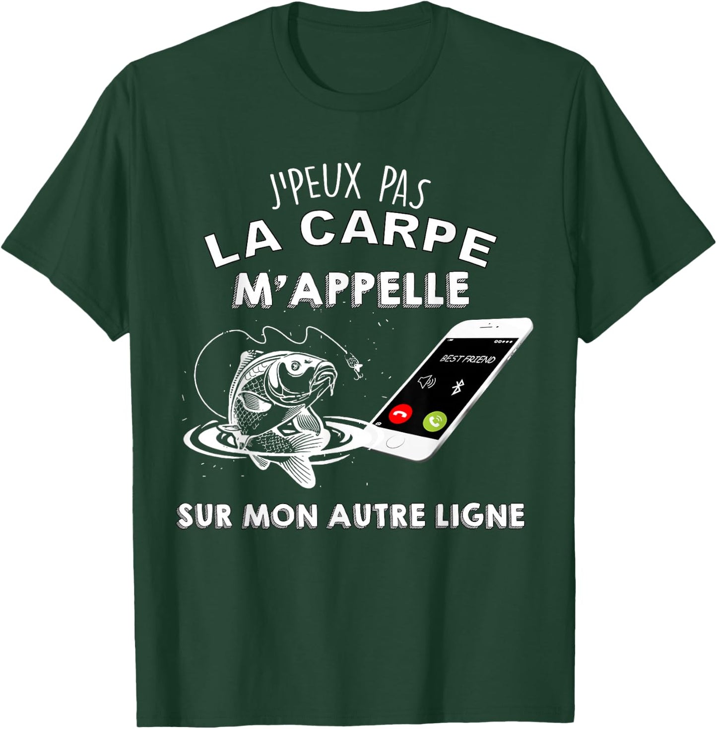 Fishing Carp Me Calls Humor Fisherman Online , Black, S T-Shirt - T-Shirt | Forest