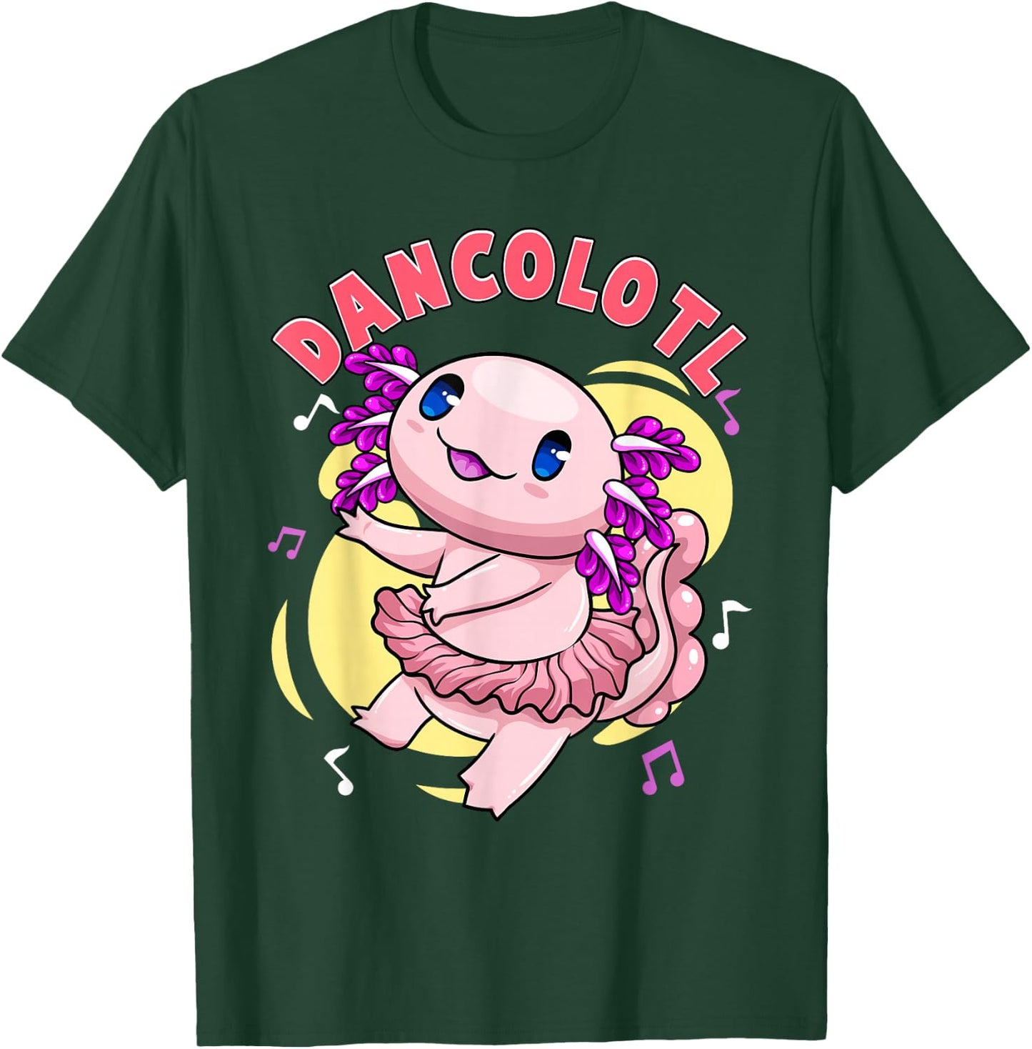 Dancolotl Kawaii Axolotl Dancing Axolotl Lover Ballet Dancer T-Shirt - T-Shirt | Forest