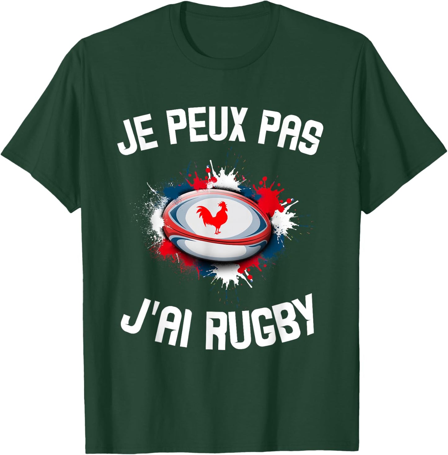 Children's Rugby Jersey "Je Peux Pas J'Ai Rugby" Men's Women's T-Shirt - T-Shirt | Forest