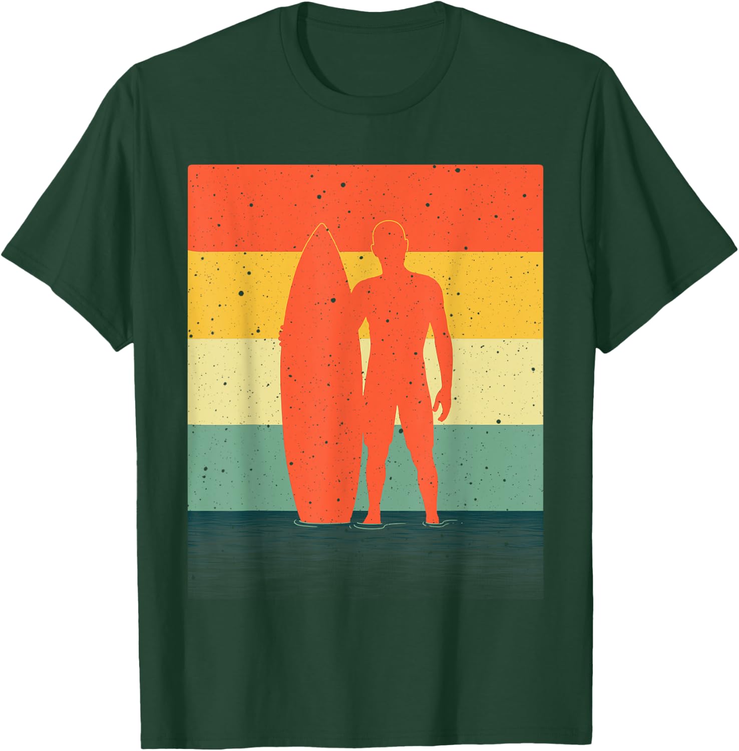 Cool Surfer Boys Retro Surfboard Beach Summer Sunset T-Shirt - T-Shirt | Forest