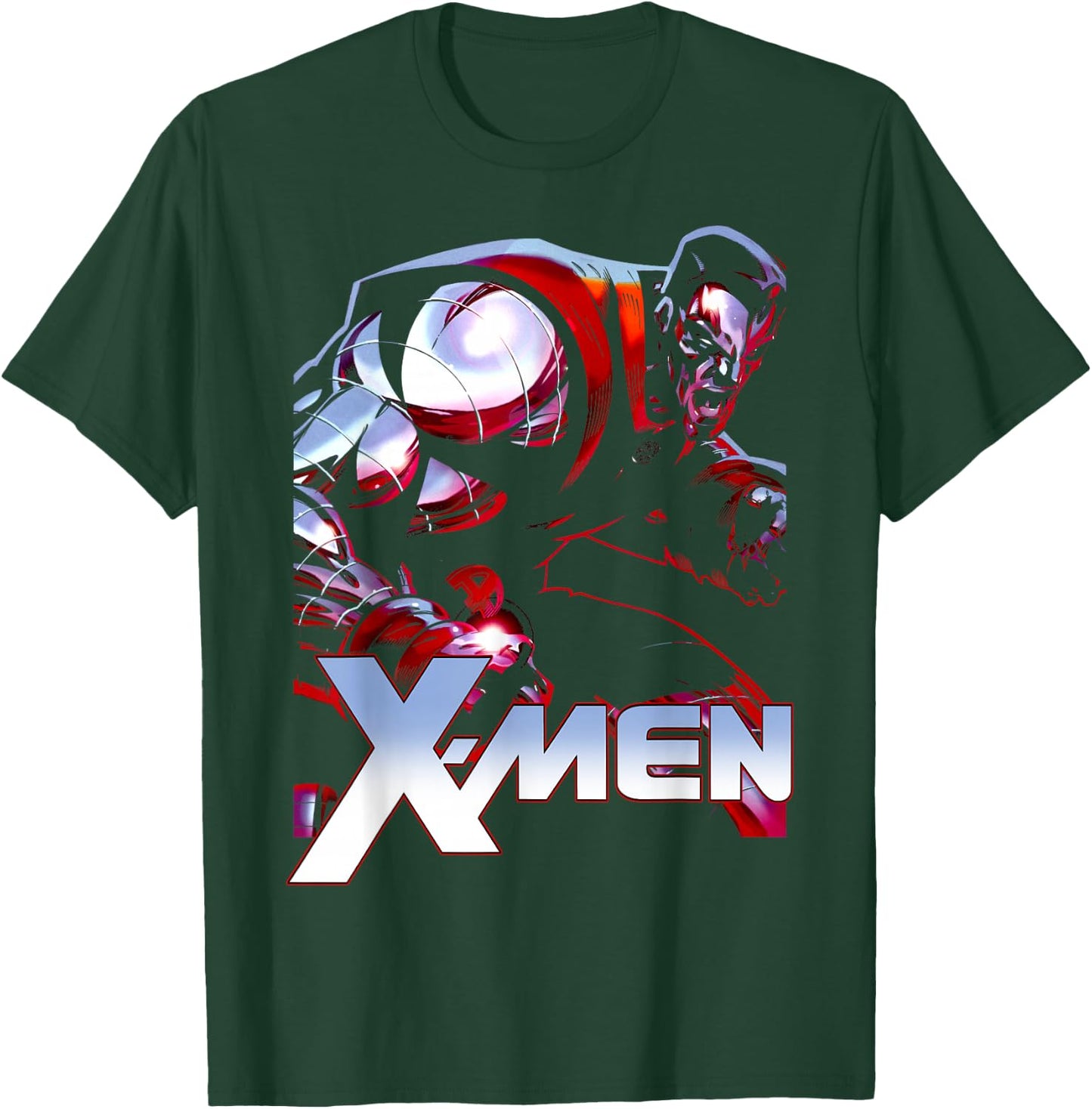 Marvel X-Men Classic Colossus Metallic Superhero Portrait T-Shirt - T-Shirt | Forest
