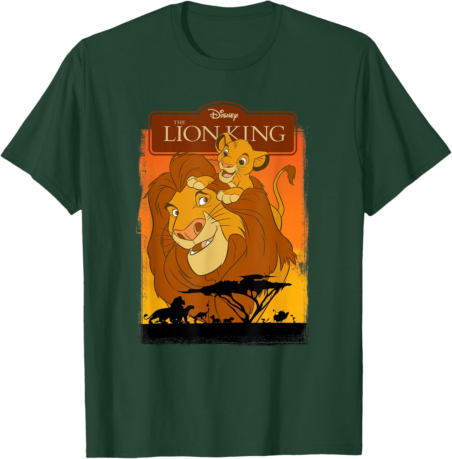 The Lion King Simba and Mufasa , black T-Shirt - T-Shirt | Forest