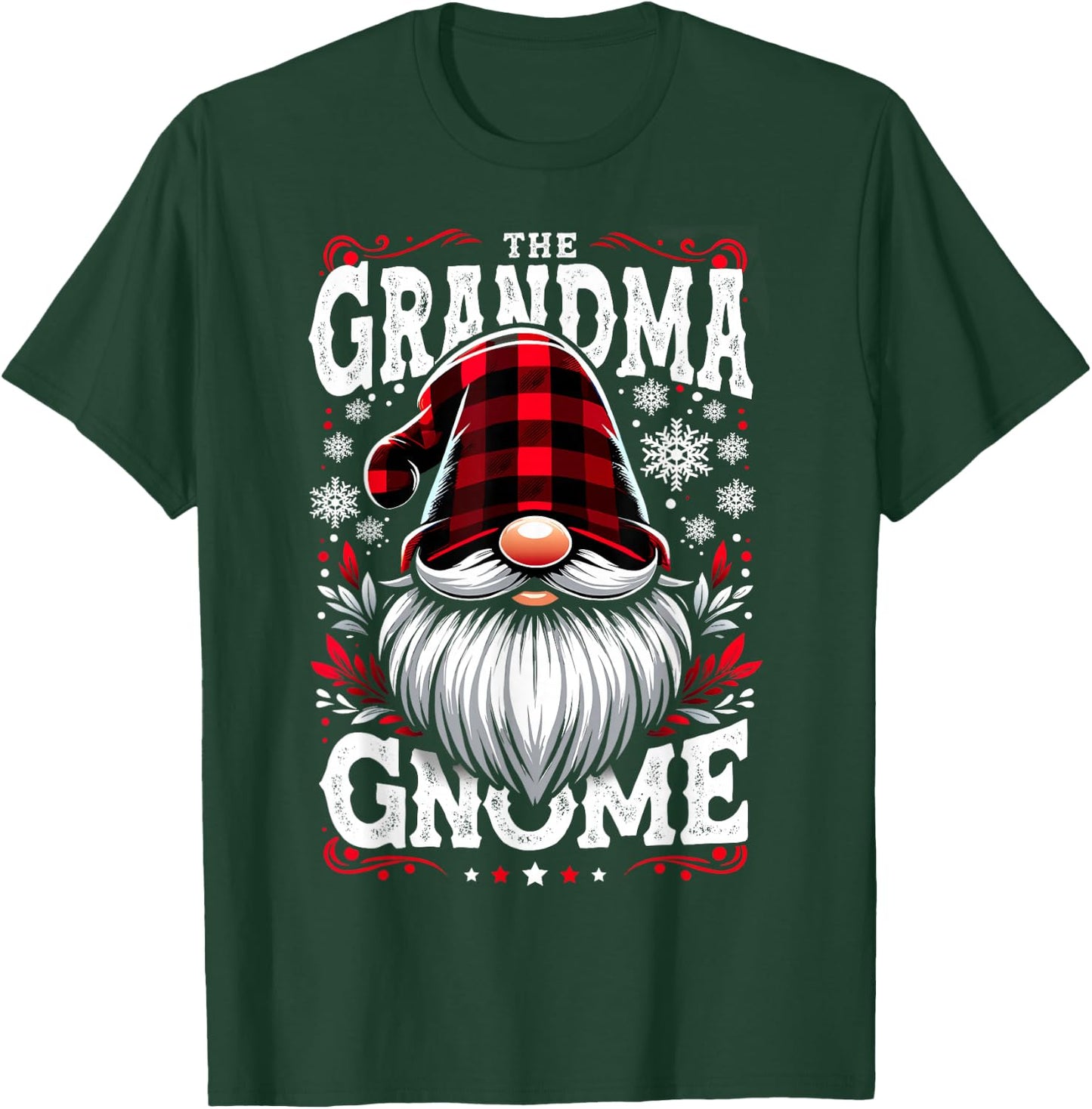 The Grandma Gnome Matching Family Christmas Pajama T-Shirt - T-Shirt | Forest