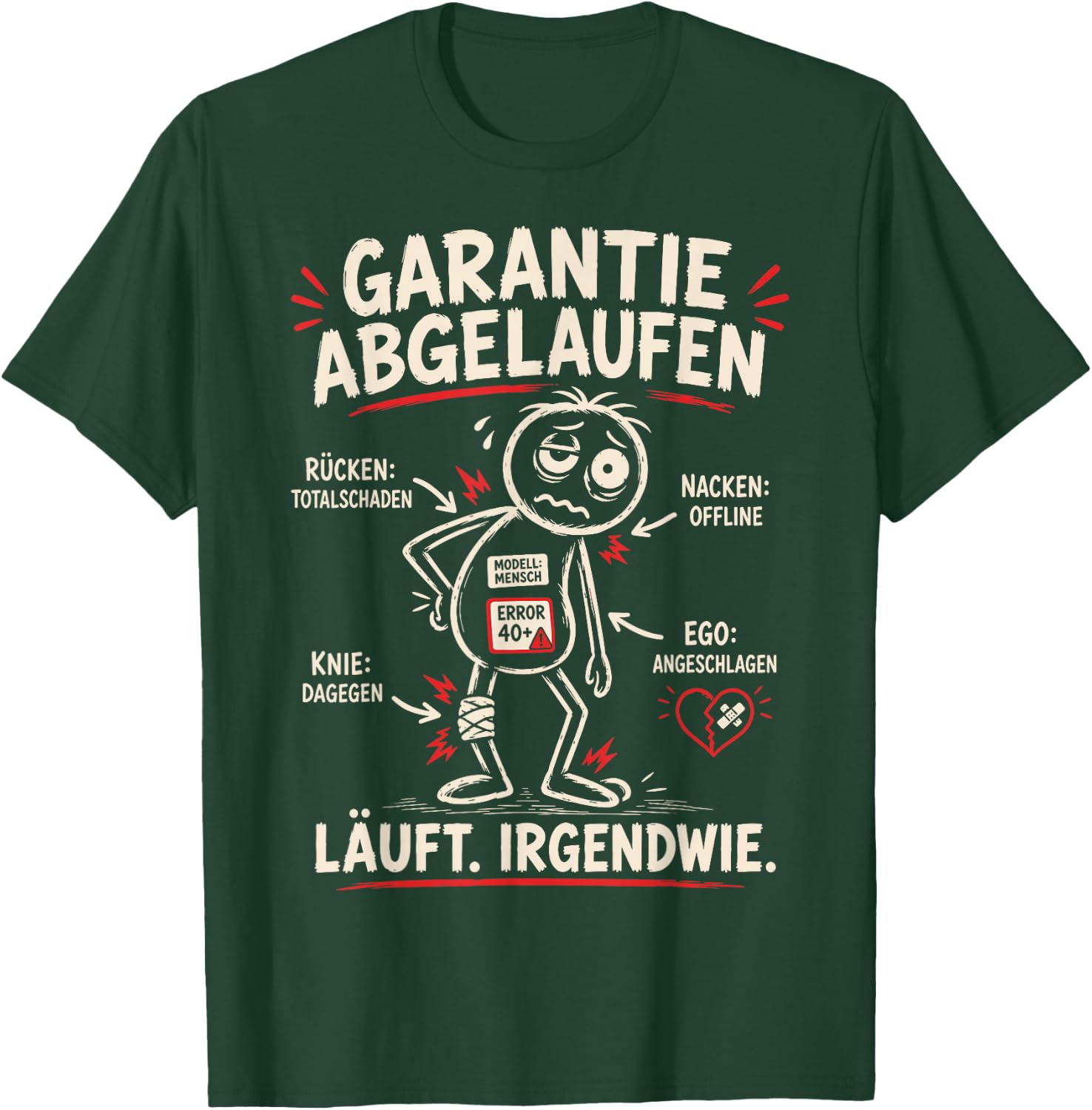 Aua Au älter Werden Alter Mann alte Frau Lustig Geburtstag T-Shirt - T-Shirt | Forest