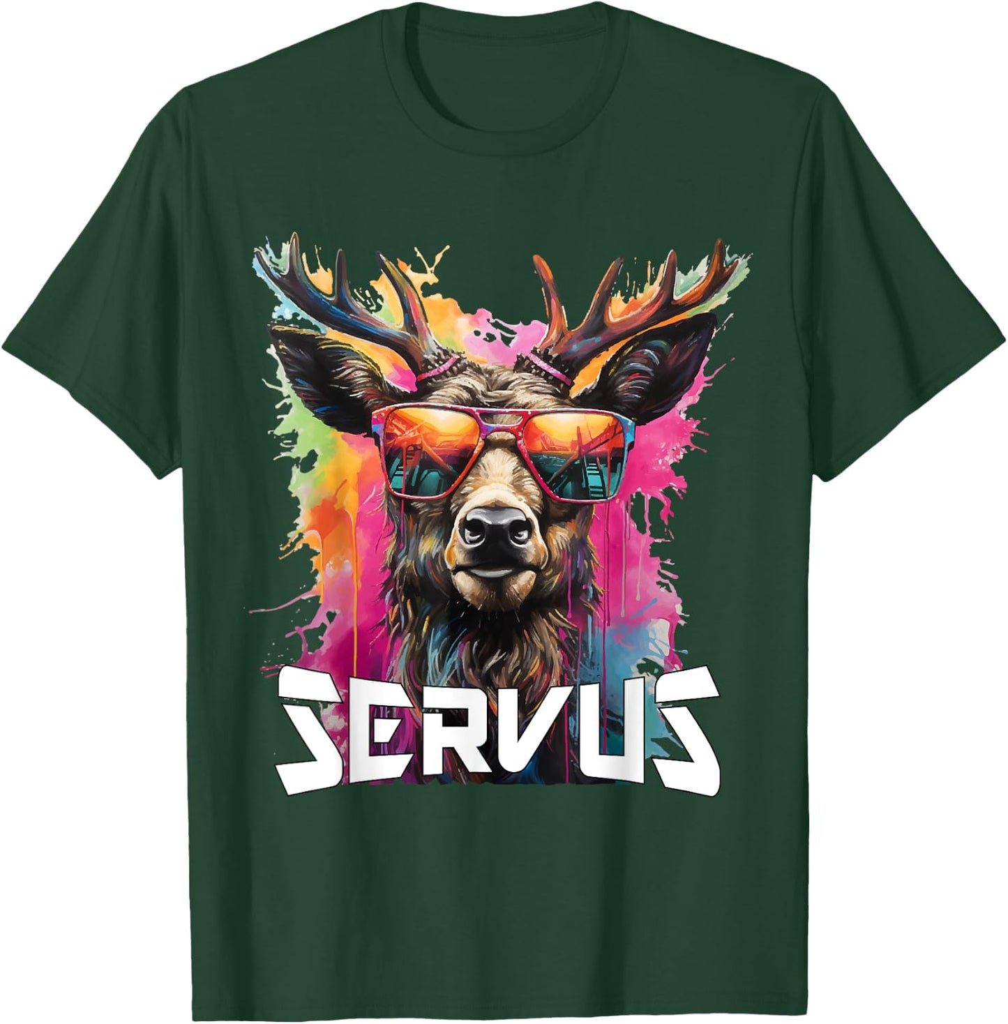 Servus Trachtenshirt Trachten Tracht Hirsch Tirol & Bayern T-Shirt - T-Shirt | Forest
