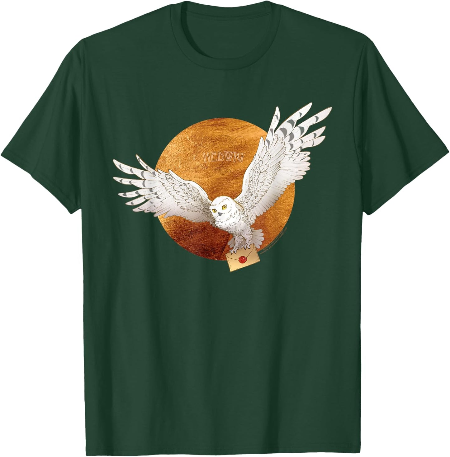 Harry Potter Hedwig Moon , black T-Shirt - T-Shirt | Forest