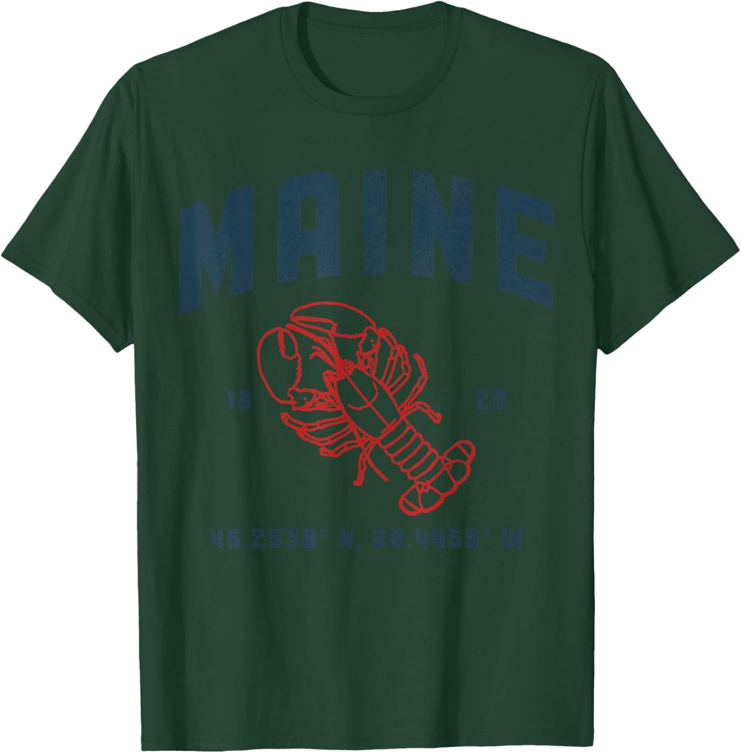 Maine Est. 1820 Lobster Vintage Pride T-Shirt - T-Shirt | Forest