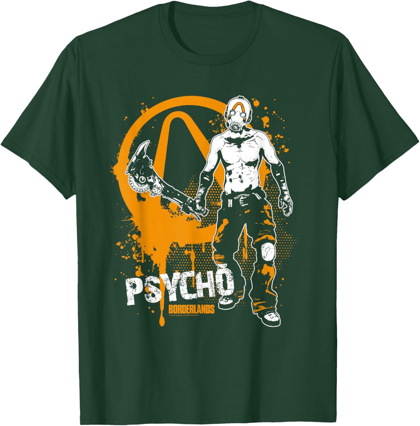 Borderlands Psycho Graffiti Symbol Gaming T-Shirt - T-Shirt | Forest
