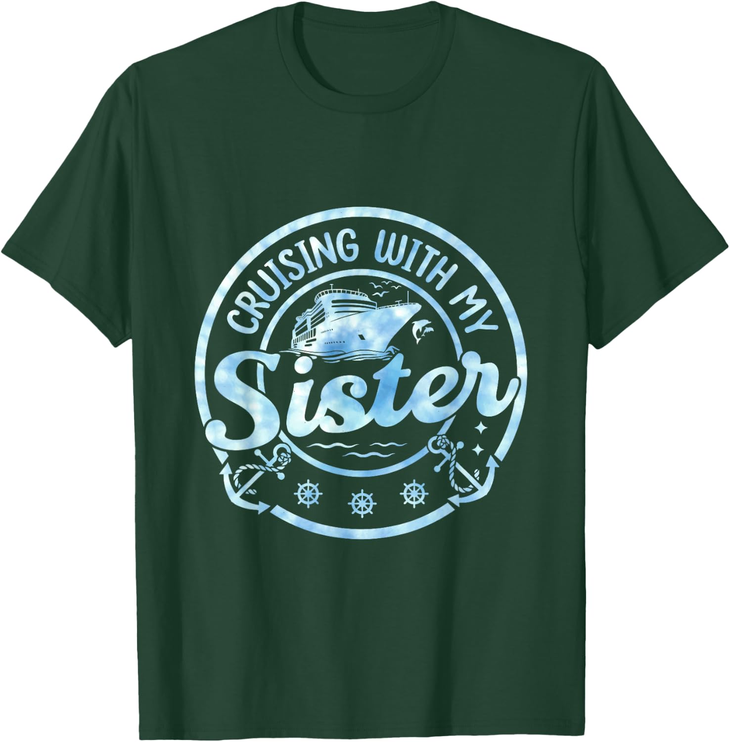Cruise Vacation Matching Siblings Cruising with My Sister T-Shirt - T-Shirt | Forest