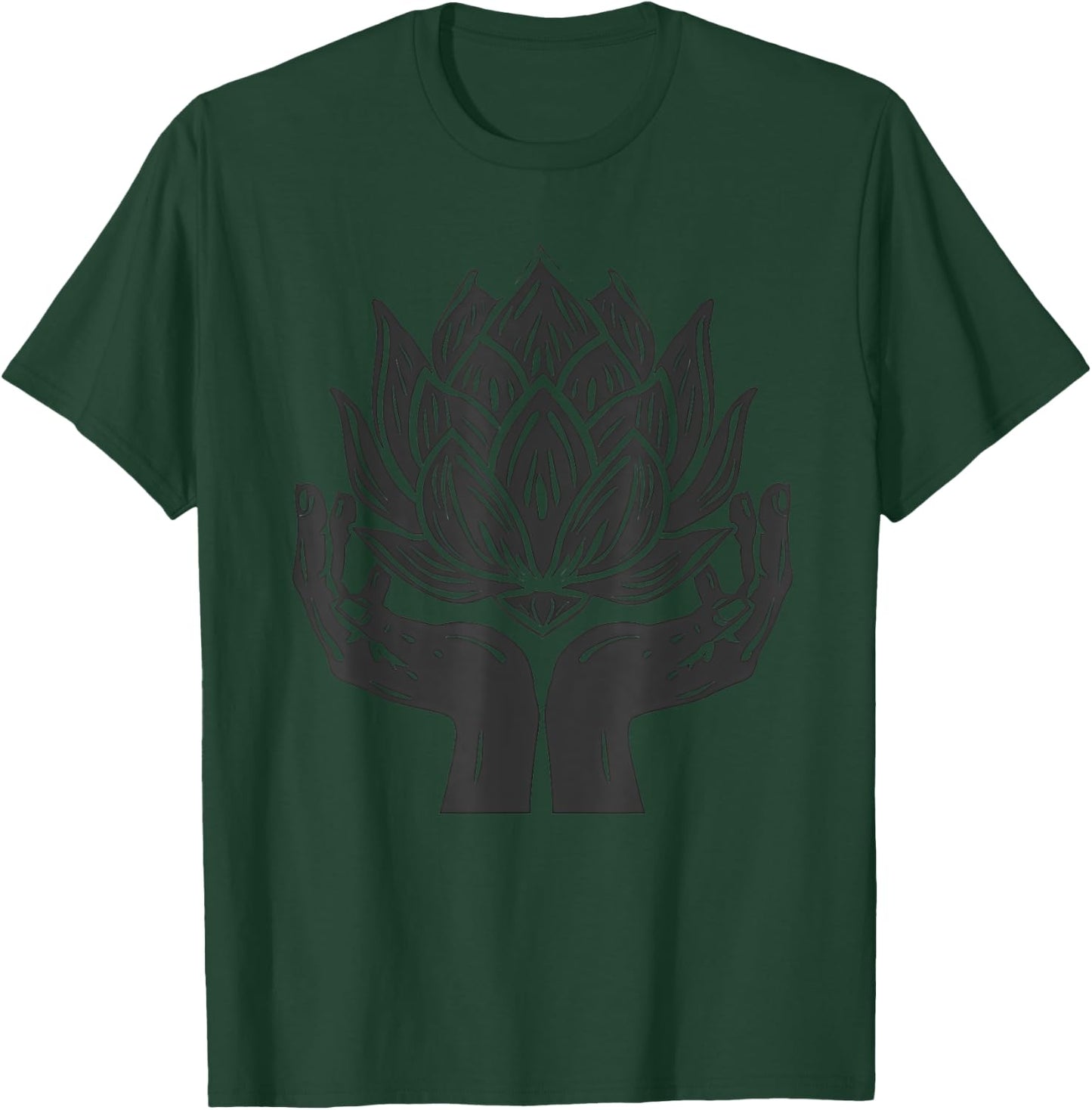 Meditation Mandala Hand Zen Buddha Spiritual Buddhist T-Shirt - T-Shirt | Forest